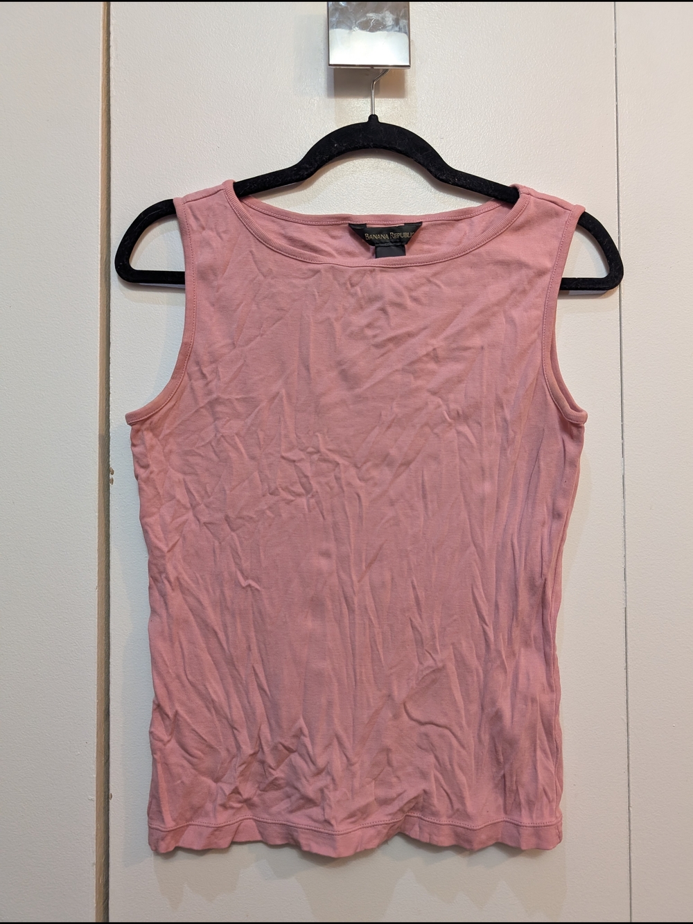Banana Republic 100% Cotton Pink Tank Top Made in Mexico